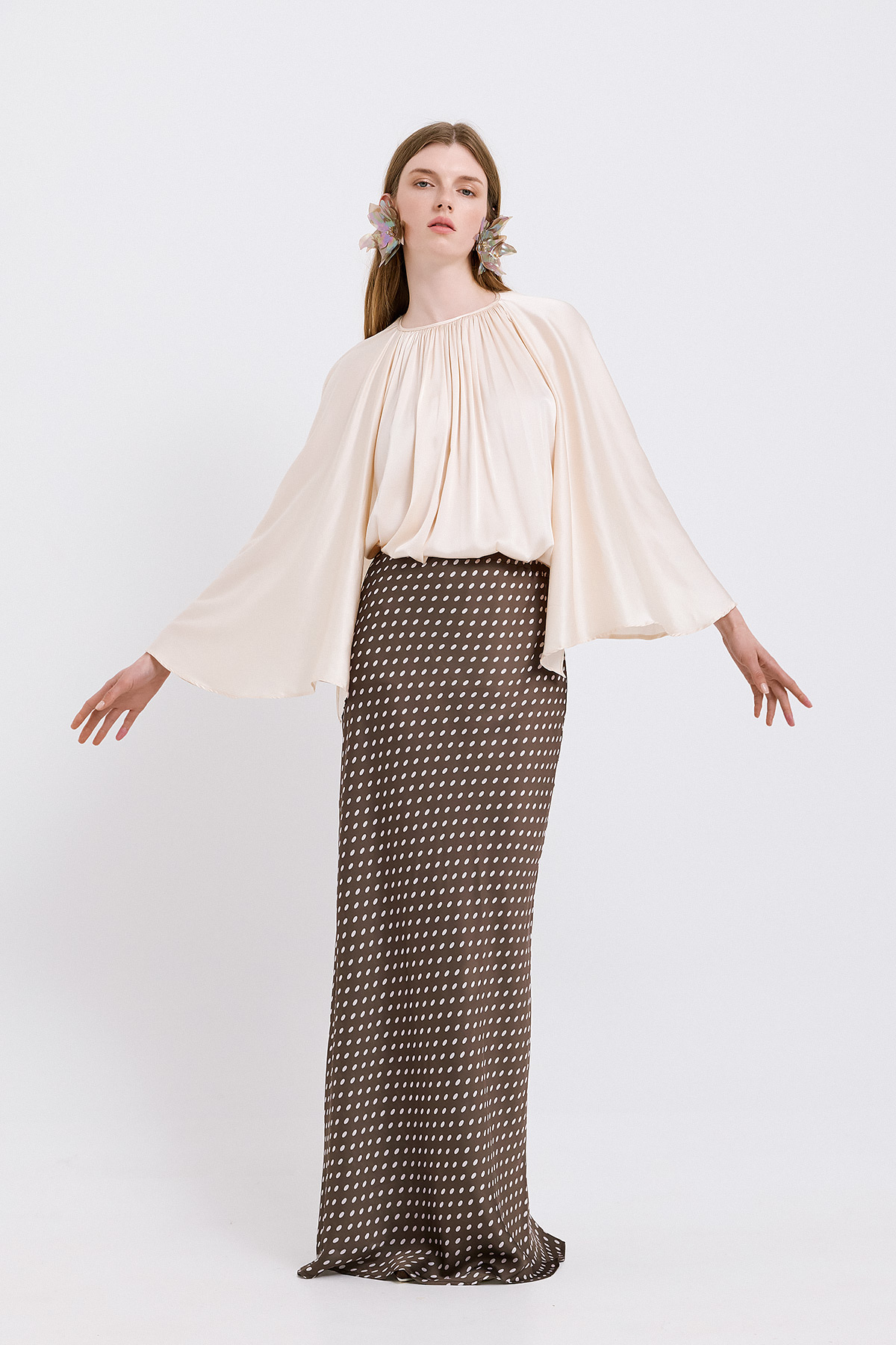 2026_02_16-Dolce-Domenica1695-1 IVORA SATIN FLOW BLOUSE - Image 1