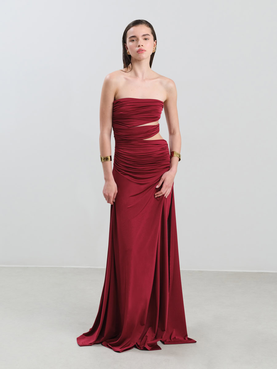 nash-02-aurelia-moroccan-red-dress-mouselina-maxi-forema-bridalcollection-natashaavloniti-greekdesigner-weddingdress-bridesmaids-brides-episima-foremata-vradina-foremata-newcollection AURELIA RED WINE DRESS - Image 1