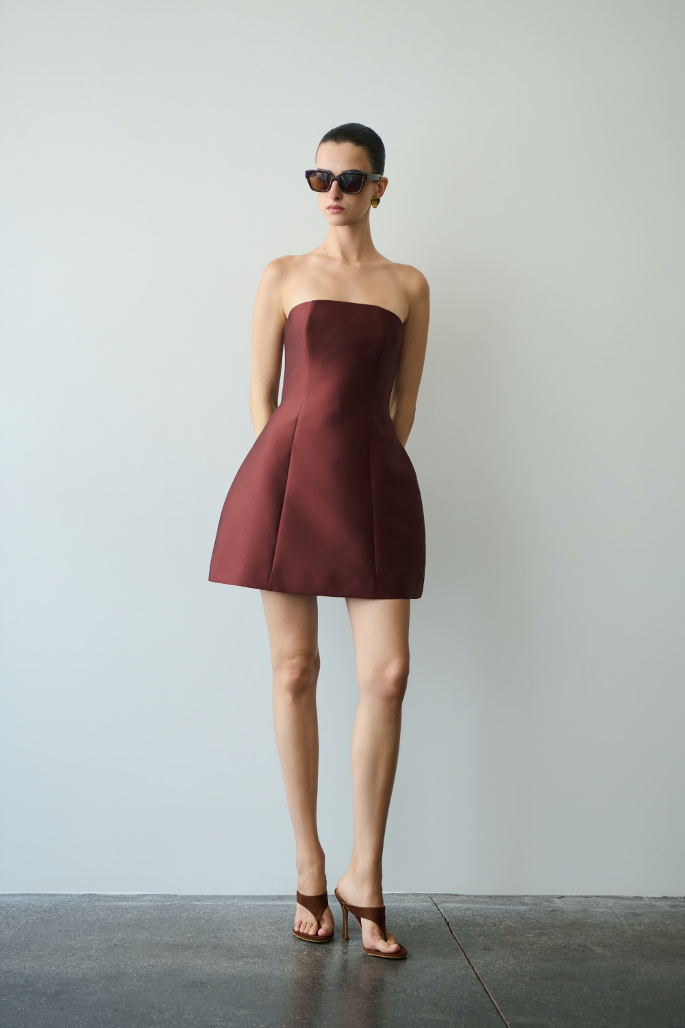 resize_mixmatch3600 SOLENE DRESS | CHESTNUT BROWN - Image 1