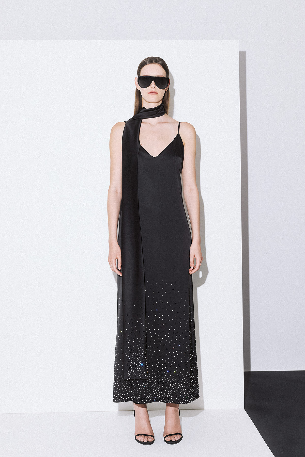 2026_07_22-Dolce-Domenica0594 SERIN MAXI SATIN V-NECK DRESS - Image 1