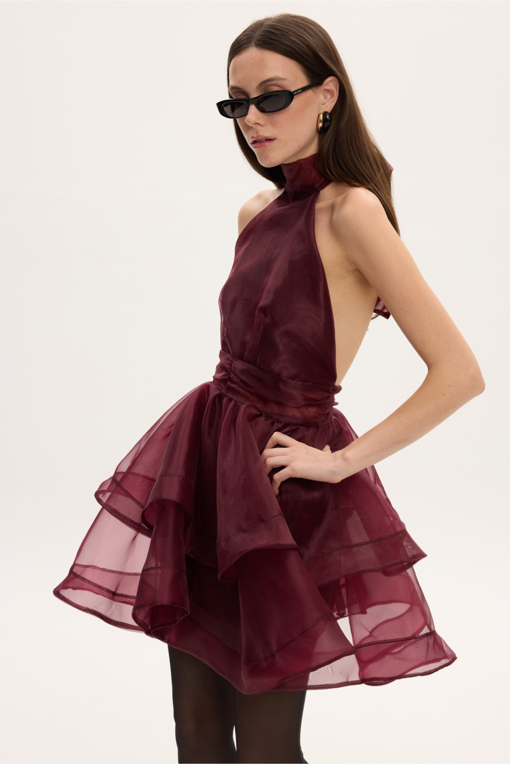 CIEL pre fall 2646001-1800x2700 MARGOT ORGANZA DRESS BORDO - Image 1