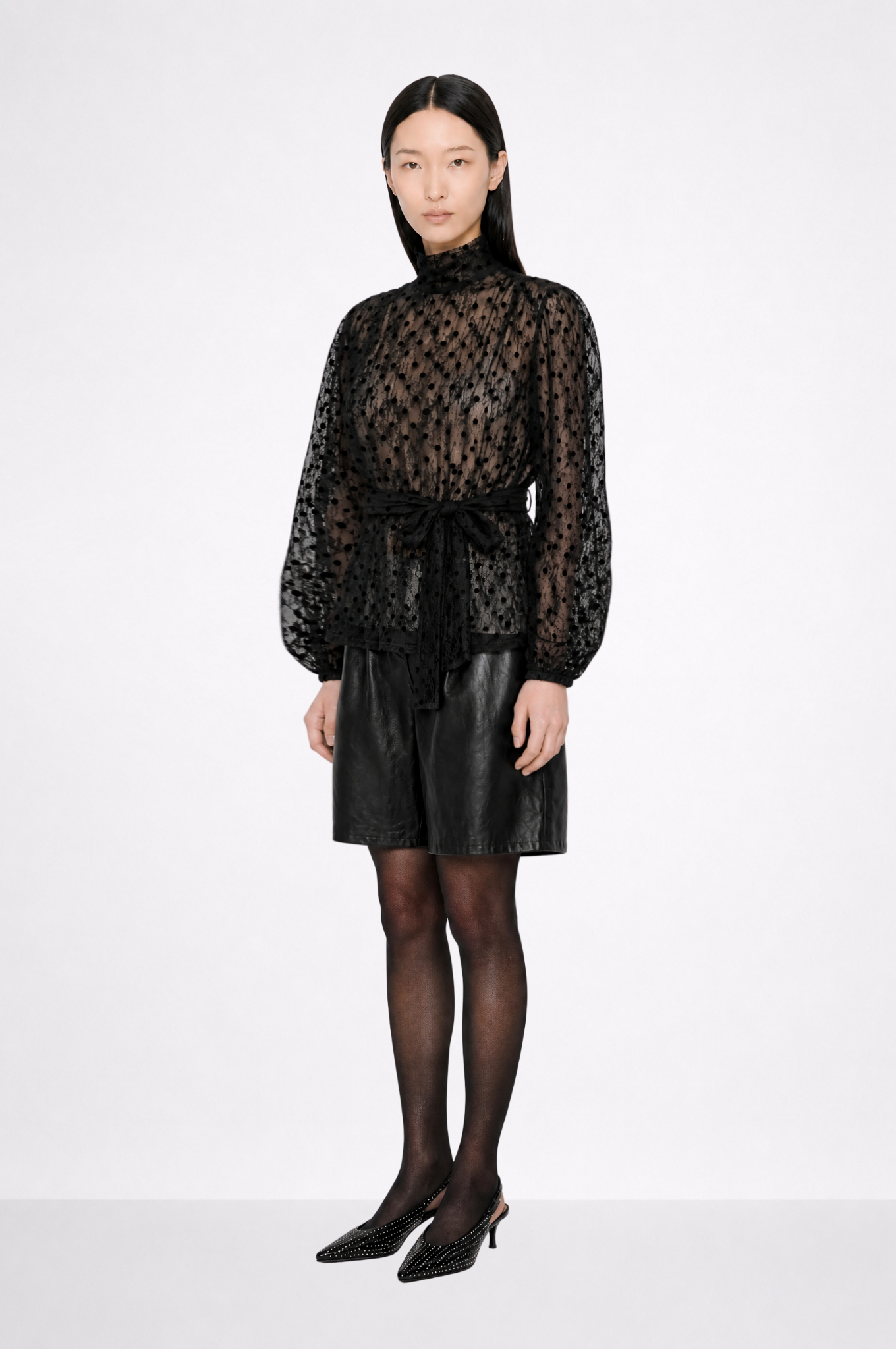 ROSETTE-BLK-LACE-TOP-2 (1) ROSETTE BLACK LACE TOP - Image 1