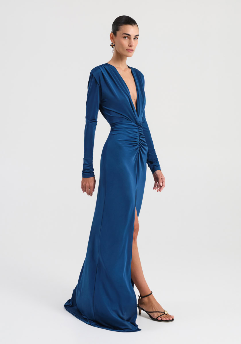 nash-02-aprilia-dark-petrol-dress-forema-maxi-nashbyna-nash-greekdesigners-episima-foremata-vradina-brides-bridemaids-wedding-dresses APRILIA DARK PETROL DRESS - Image 1